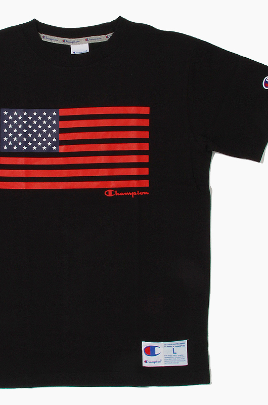 CHAMPION (JAPAN) US Flag S/S(C3-F303) Black