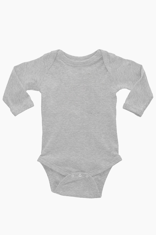 RABBIT SKINS Infant L/S Bodysuit Grey