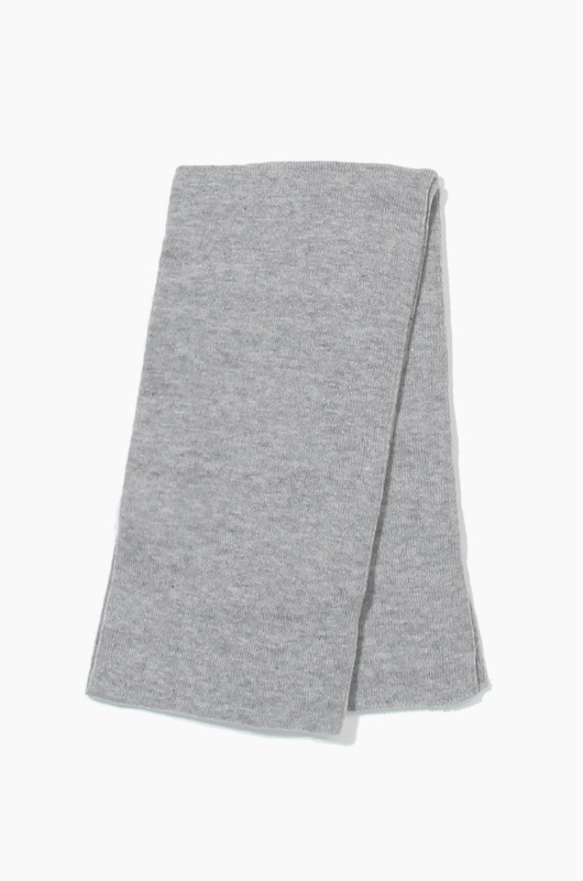 Plain Scarf Solid Knit Scarf H.Grey