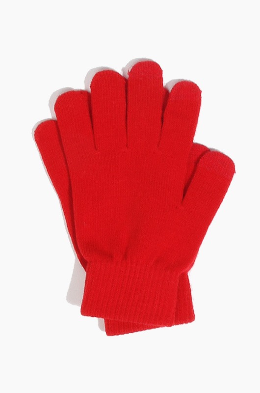 Plain  Spectator Touch Glove Red