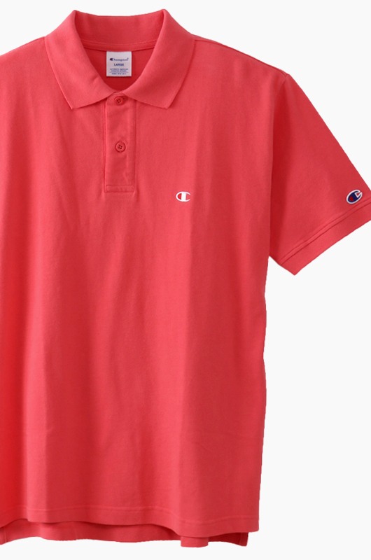 CHAMPION (JAPAN) Polo Shirt (C3-F356) Hot Pink