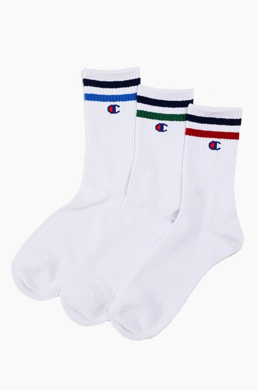 CHAMPION Stripe Socks 3Pack Tri color