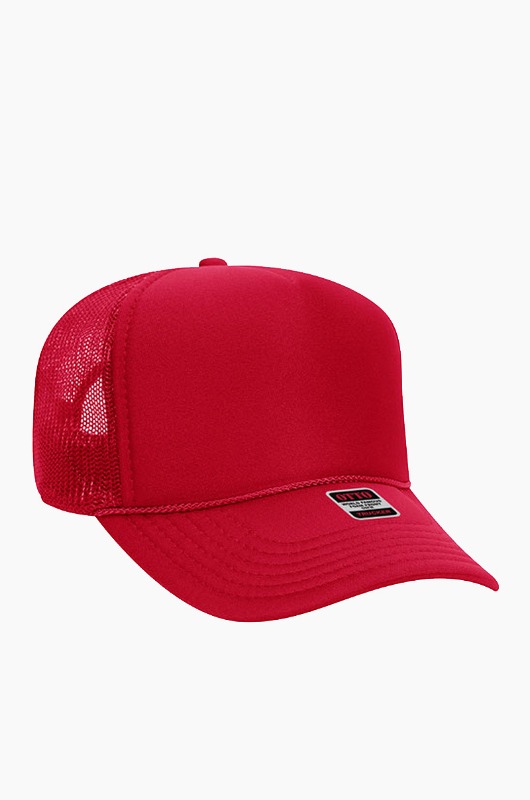 OTTO Trucker Hat 5 Panel Mid Red Red Red
