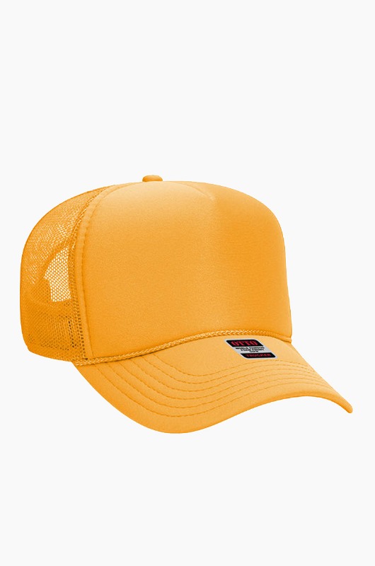 OTTO Trucker Hat 5 Panel Mid Yellow Yellow Yellow
