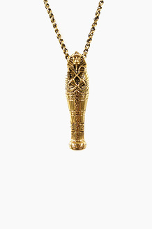 HAN CHOLO Sarcophagus Necklace Gold Brass