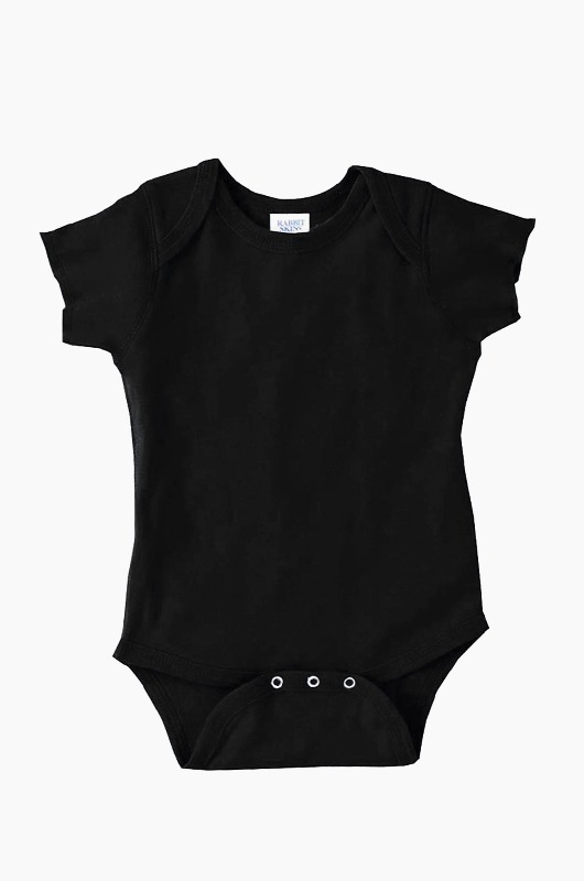 RABBIT SKINS Infant S/S Bodysuit Black