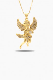 KING ICE<BR>CZ Mini Angel Necklace