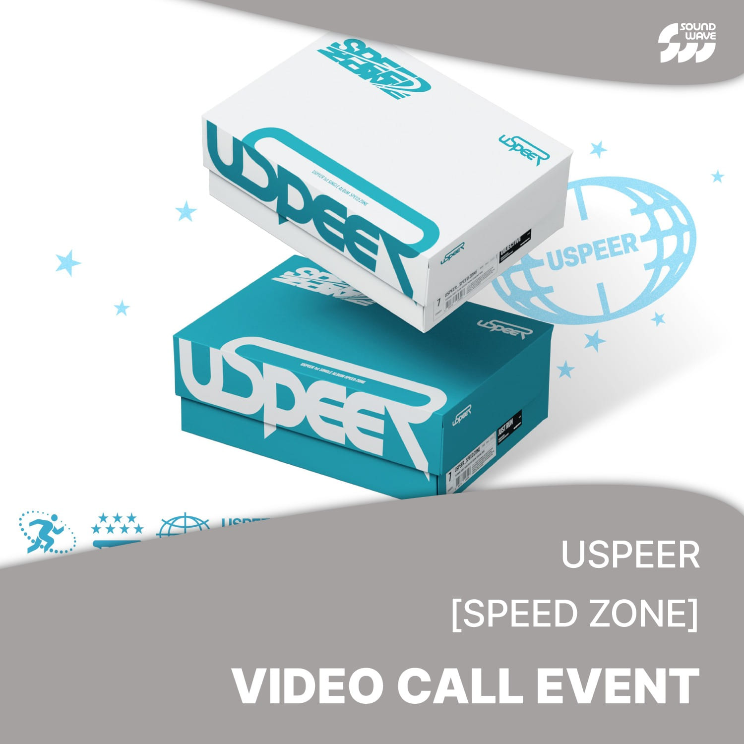 [0720 영통] USPEER(유스피어) - 1st SINGLE ALBUM [SPEED ZONE] (OBJECTIFY/JUST RUN ver.) (2종 중 1종 랜덤) **미공개 포토카드 수박 ver. 7종 중 1종 랜덤 증정-thumbnail