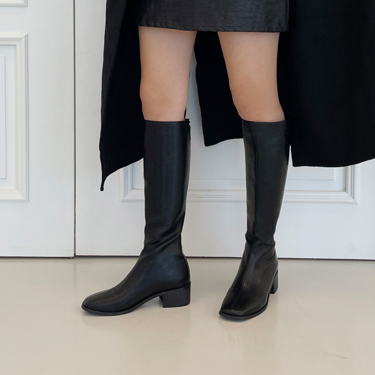 소보제화 공식 온라인스토어 여성 매리언 베이직 기모안감 롱부츠 4cm