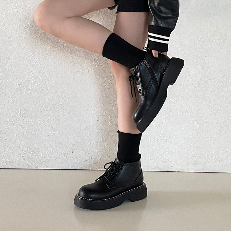 소보제화 공식 온라인스토어 여성 주노티 베이직 레이스업 워커부츠 5cm