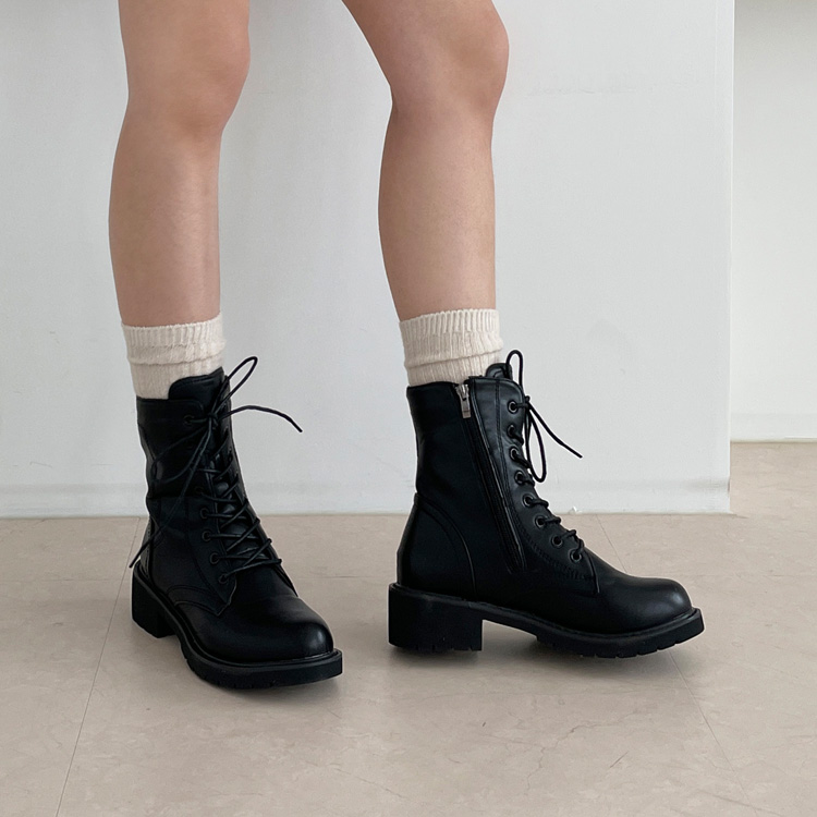소보제화 공식 온라인스토어 여성 살리아 기모안감 레이스업 워커부츠 4cm