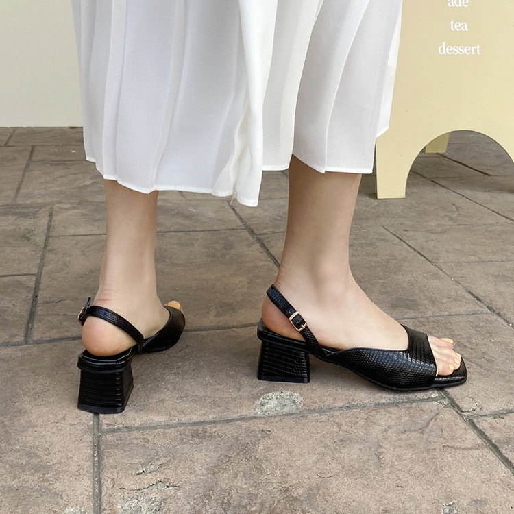 소보제화 공식 온라인스토어 여성 반다르 스퀘어 슬링백 샌들 4cm