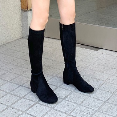 소보제화 공식 온라인스토어 여성 키아라 스웨이드 기모안감 롱부츠 3cm