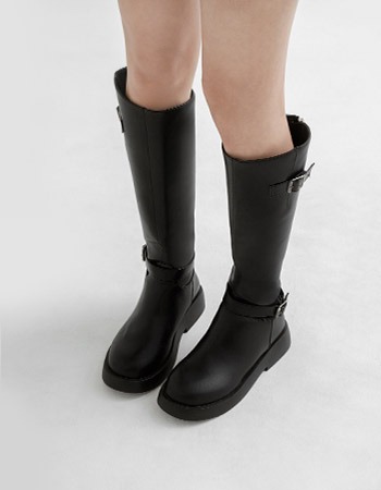 트루퍼 라이더 롱부츠 4cm - 브라운/블랙 톤의 롱 부츠 제품 이미지