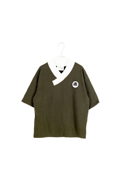 ASH18-02TS아시하 한복 7부 티셔츠ASIHA Hanbok T-ShirtsKhaki 아시하