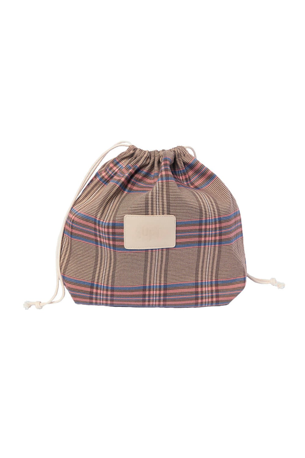 pink check  dust bag