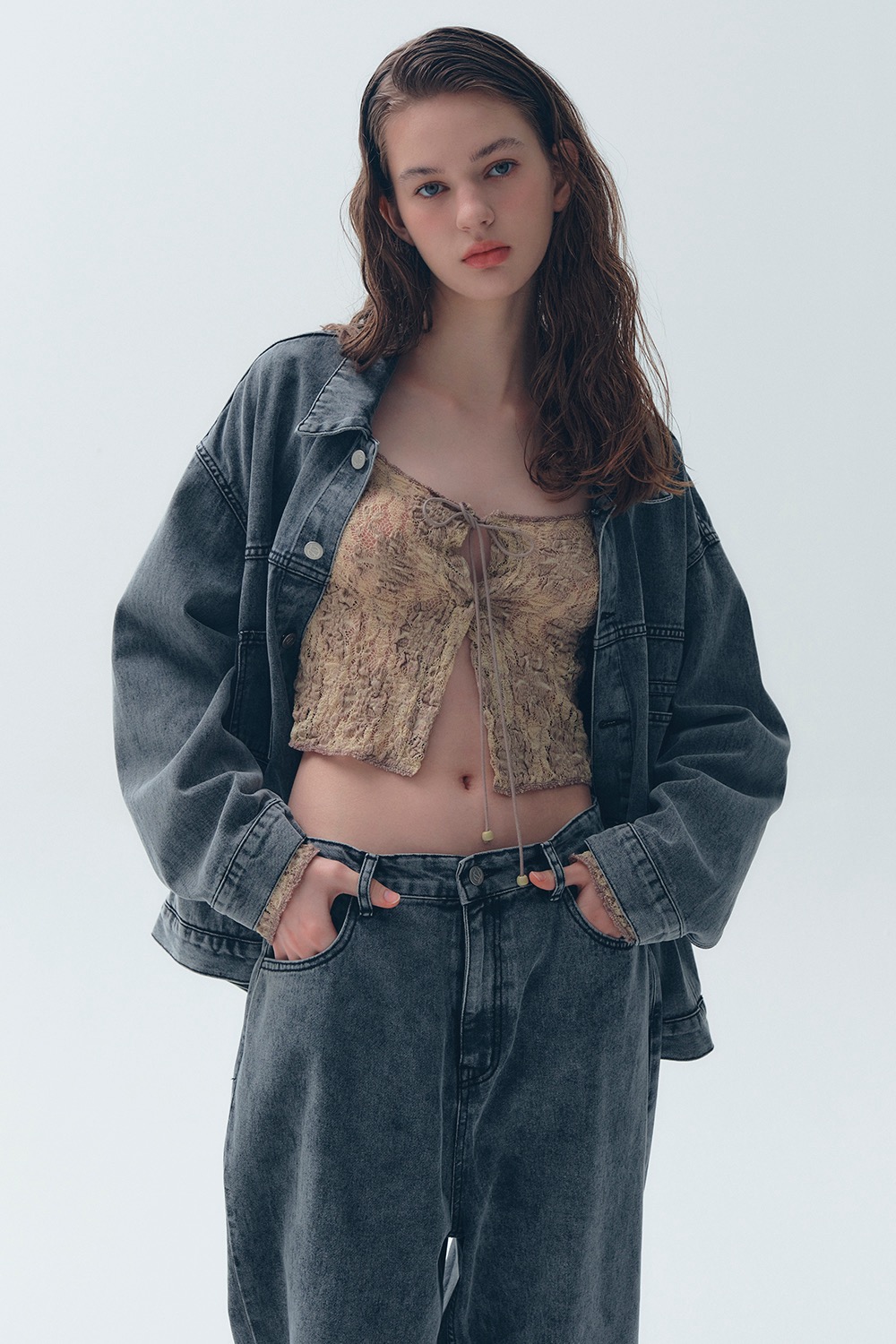 2ND | GARDEN LACE CARDIGAN [BROWN]