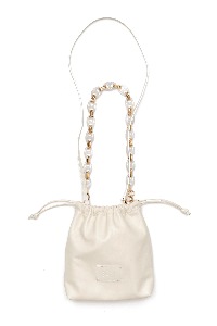 2ND_mix dust leather bag _ white