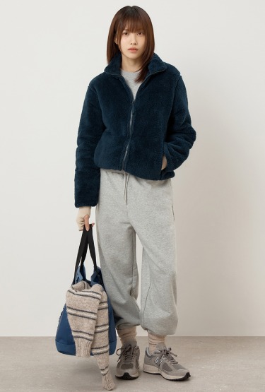 [리사이클] 베이직 퍼플리스 집업 (SPFZF4TC01 RE)_(W)SPFZG11C01