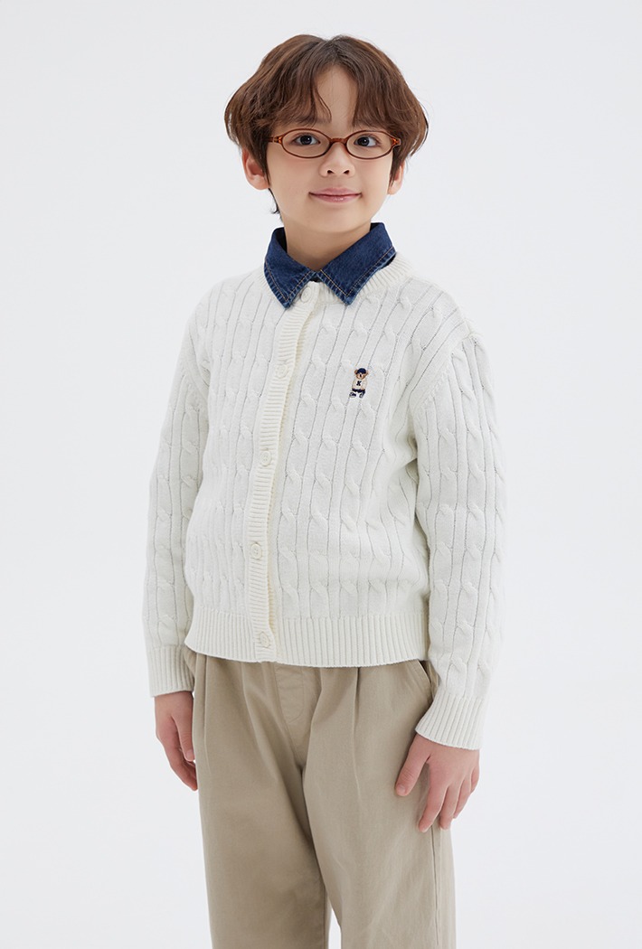 [키즈] 코튼블렌드 쿠디 케이블 카디건_SPCKG11KU1