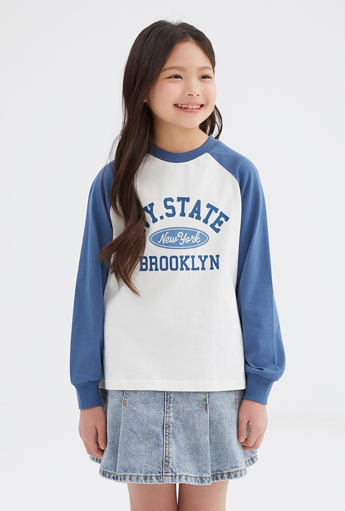 [키즈] 캠퍼스 래글런 긴팔티_SPLAG23KU1