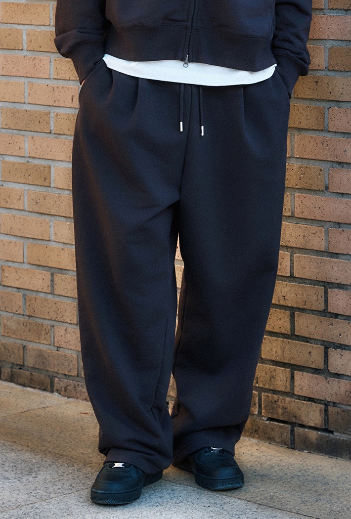 [프렌치테리] 원턱 와이드 스웨트팬츠_SPMTG12C02