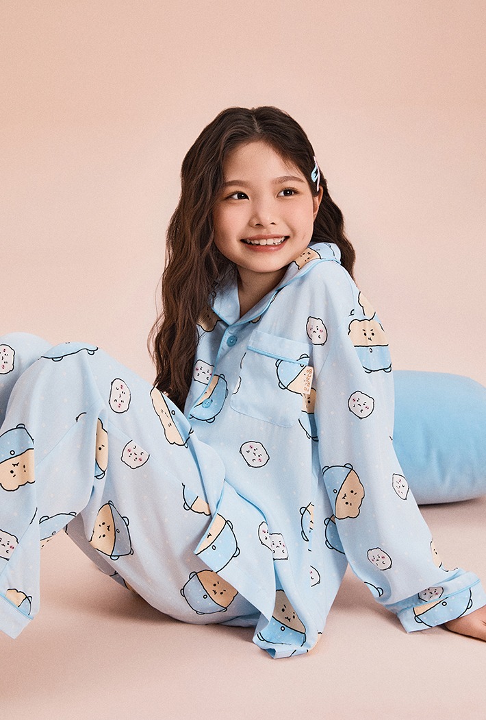 [키즈] (망그러진곰) 망고미 긴팔 파자마(LIGHT BLUE)_SPPPG23KU2