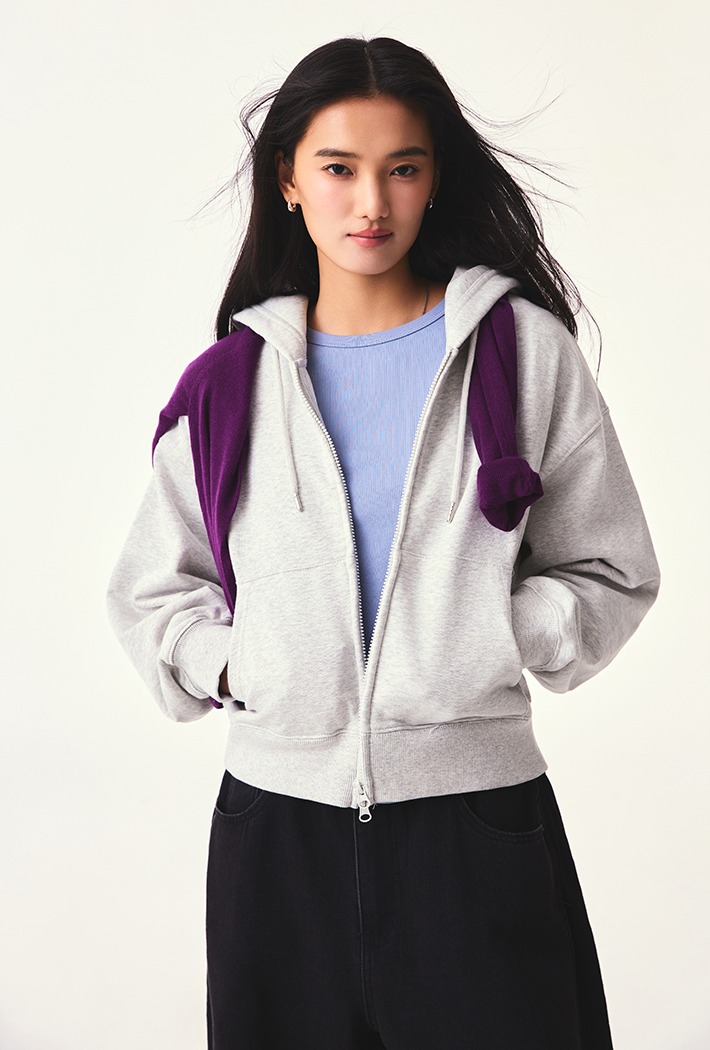 [프렌치테리] 여성 2-WAY 후드 집업_SPMZG23G01