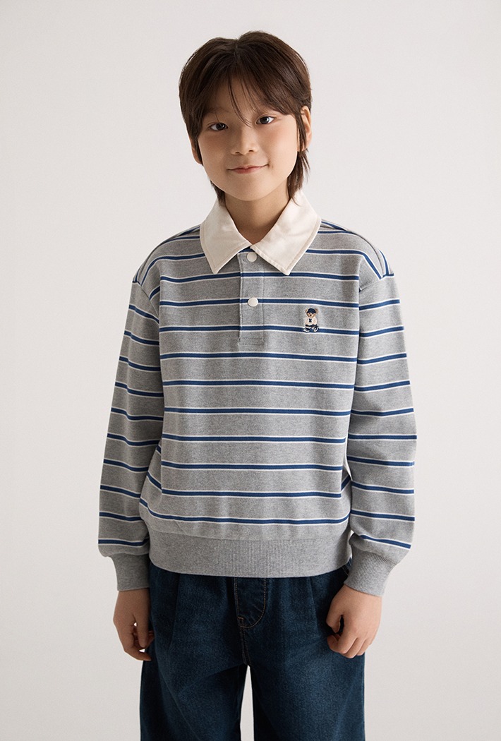 [키즈] 쿠디 스트라이프 스웨트셔츠_SPMWG23KU1
