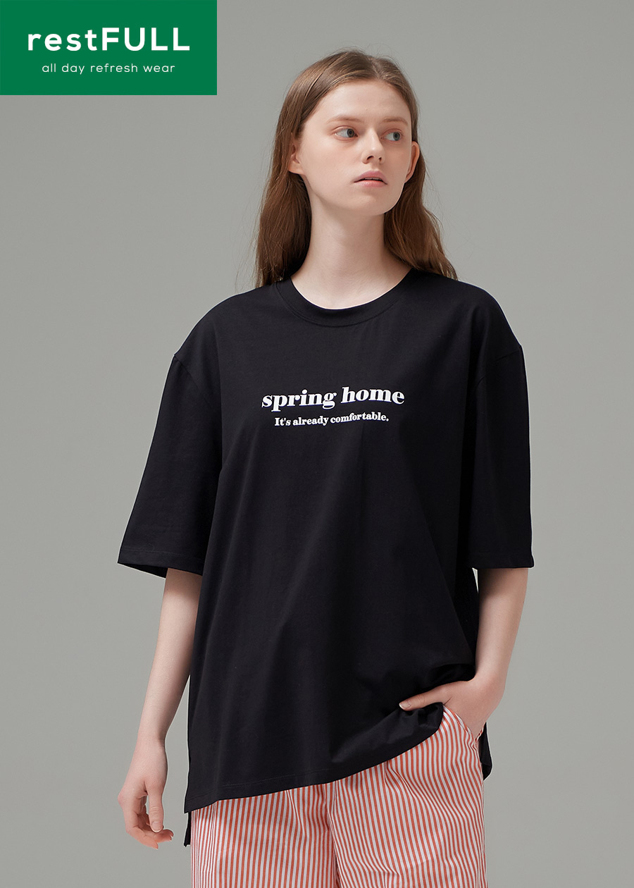 [restFULL] 로고 티셔츠 : 블랙