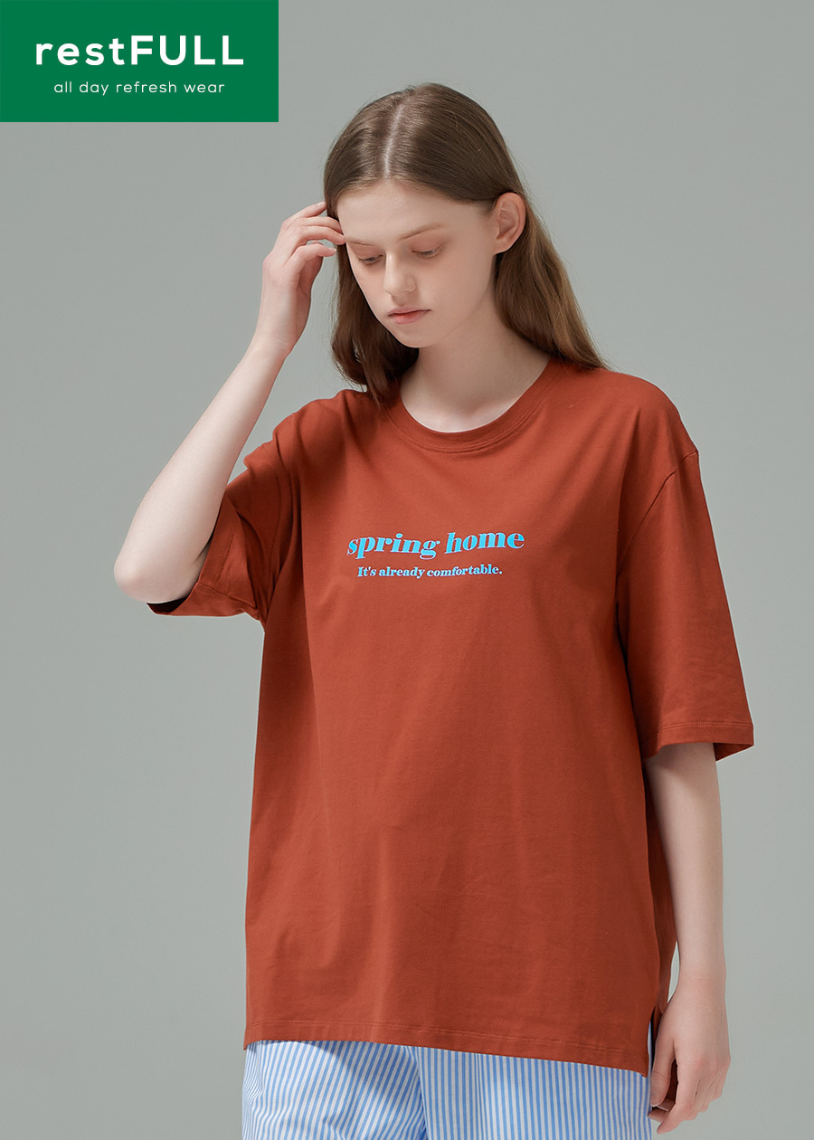 [restFULL] 로고 티셔츠 : 버건디