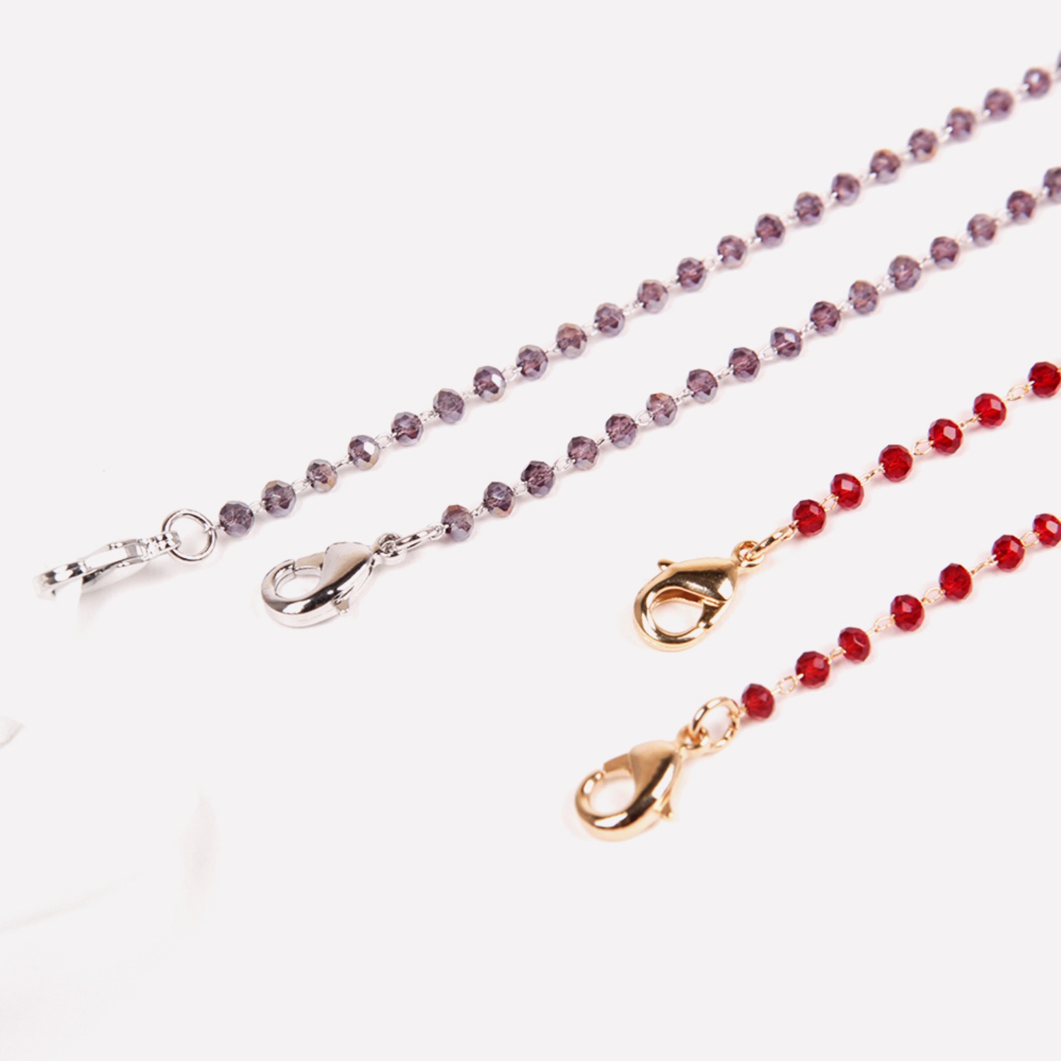 M.Emma Crystal Chain _ 2 color (Ruby red, Lavender grey)