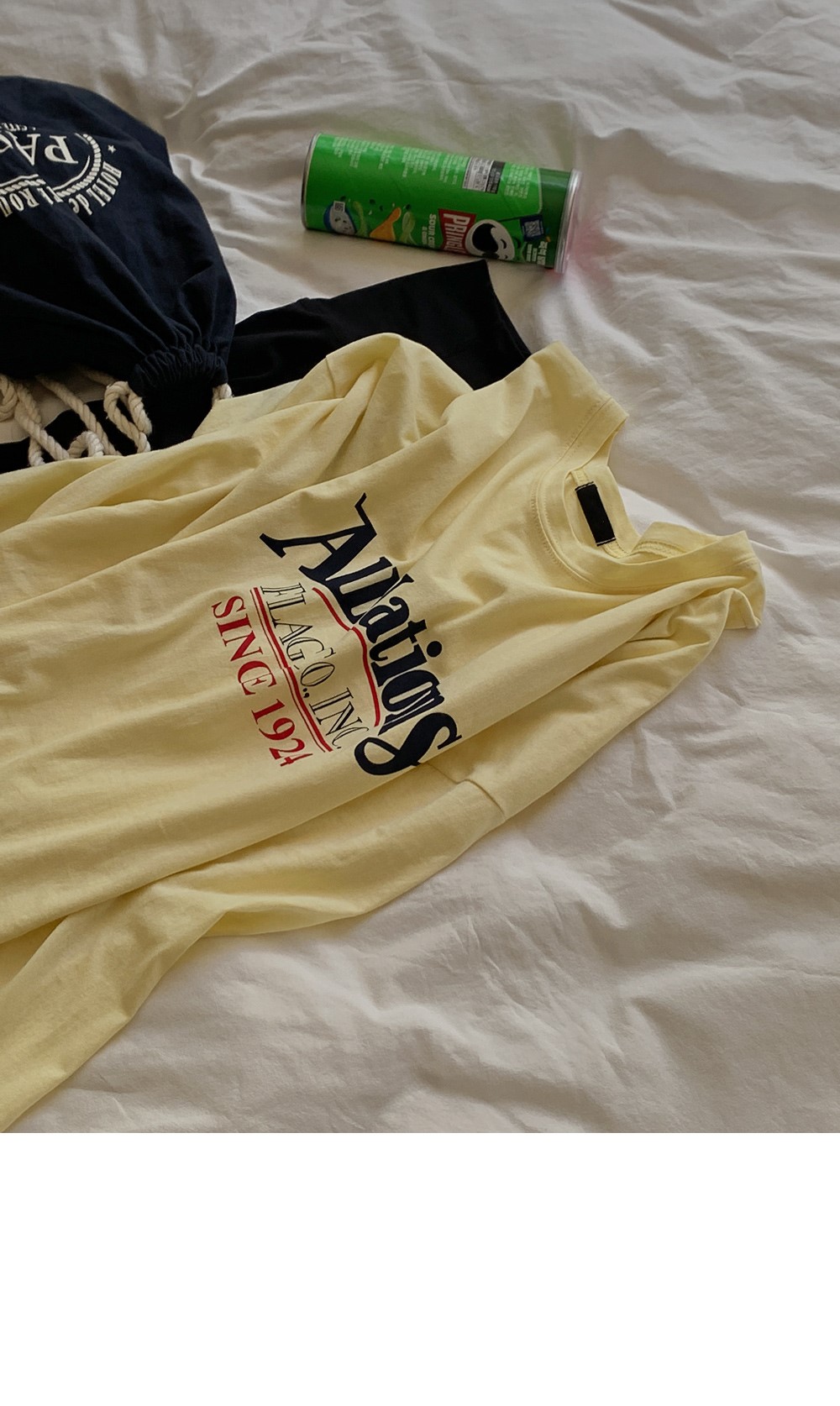 올네이션스 오버핏 프린팅 맨투맨 티셔츠 