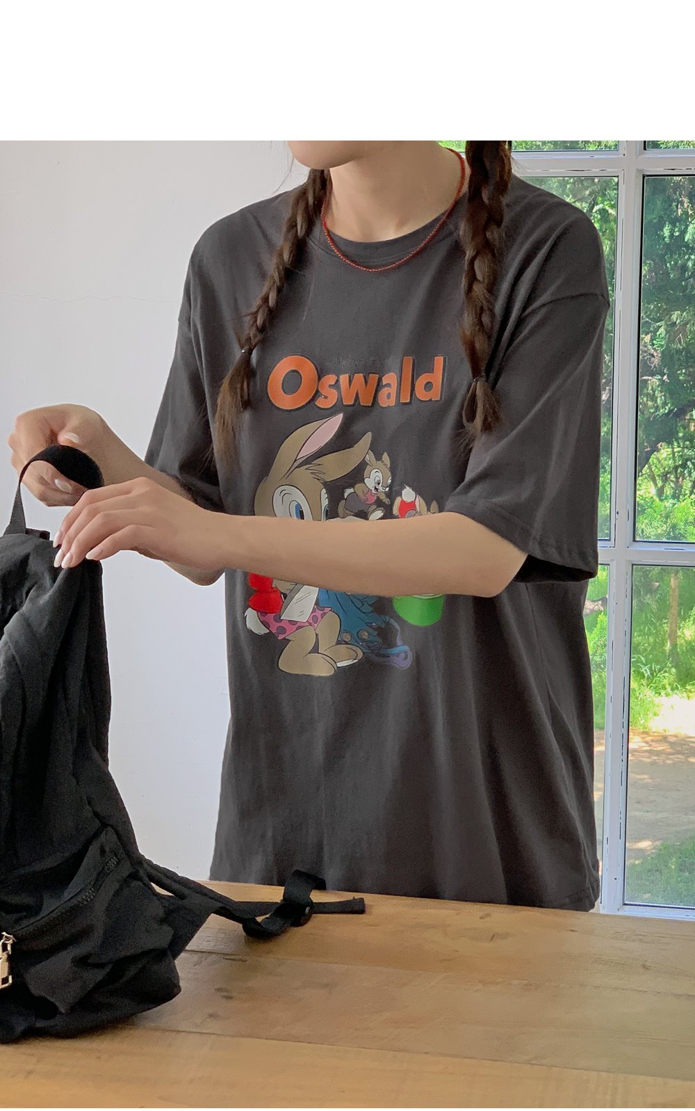 OswaldプリントオーバーサイズTシャツ