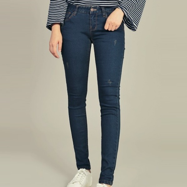 Rugged Stretchy Skinny Jeans | HOTPING | Shop K-style fashion for all Women
