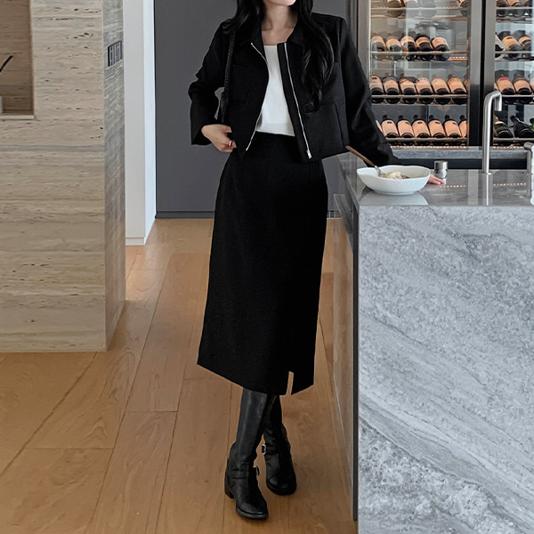 ♥ H O T P I N G ♥ | ジップアップツイードジャケット＆サイド