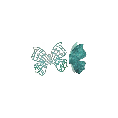 (B-535) Whimsical Butterfly w/ Angel Wing (Set of 2)