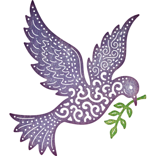 (B605) Peace Dove (Set of 2 dies)