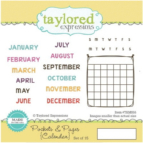 (TEMS055) Stamps- Pockets &amp; Pages - Calendar