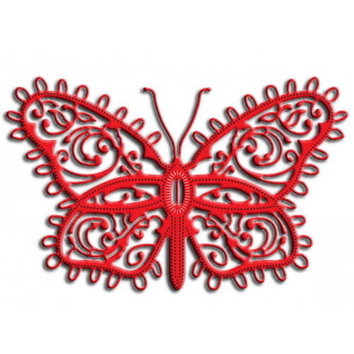 (DL132) Lace Flourish Butterfly