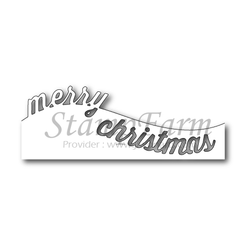 (7-99261) Dies- Curved Merry Christmas 