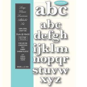 (7-98435) Dies- Large Classic Lowercase Alphabet Set