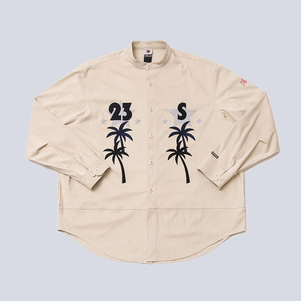 FAUX SUEDE SHIRT(OFF WHITE)