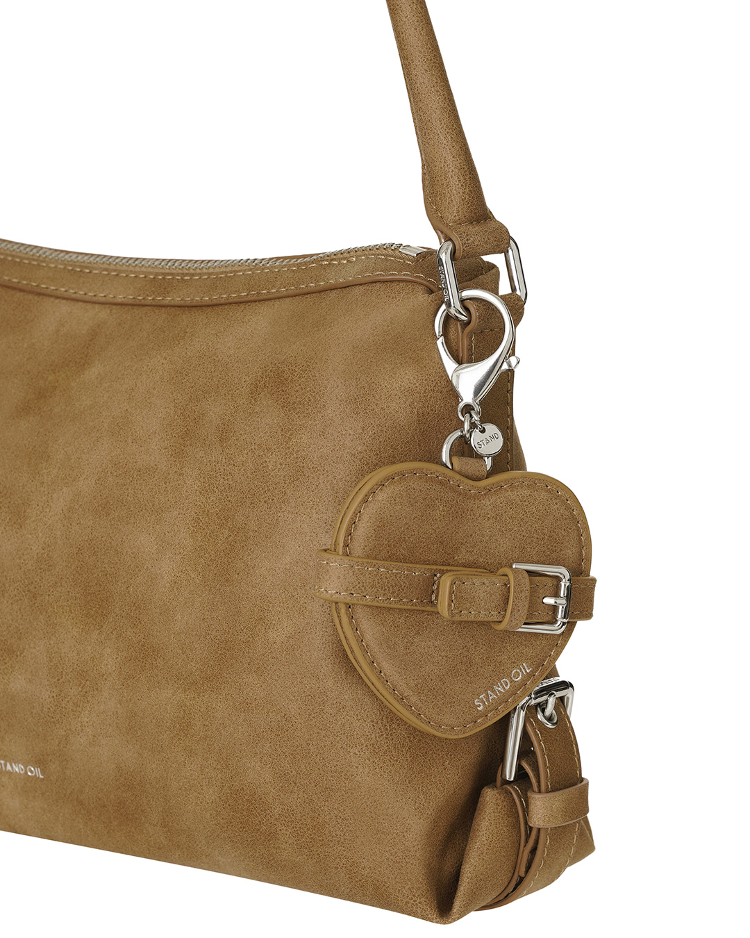 Belted Mirror Keyring / Camel - Stand Oil