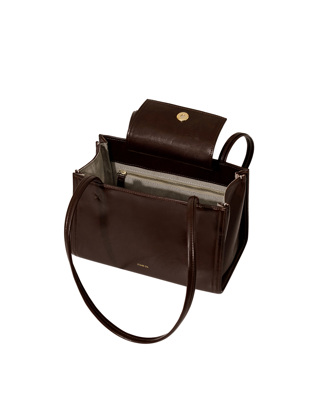 Oblong bag Tiny / Marron - Stand Oil