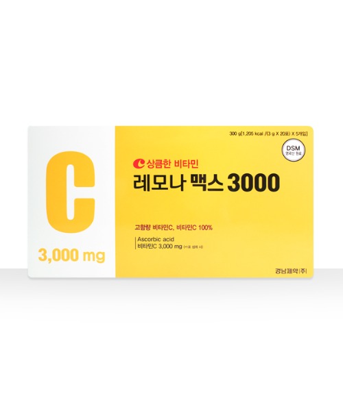 경남제약 레모나 맥스 3000 100포 (구 아스코르빈산) 고함량 비타민C