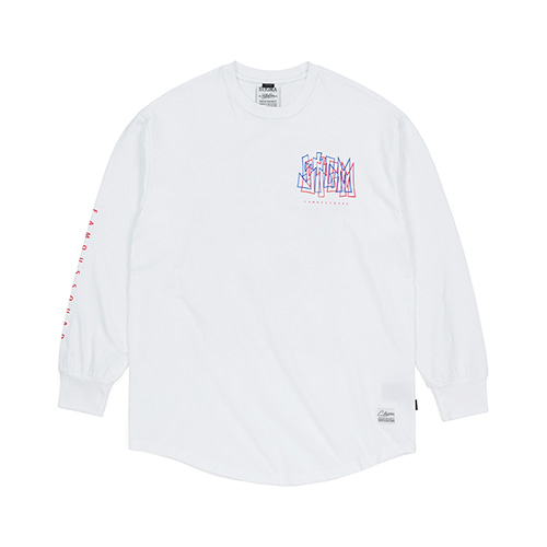 PRISM LAYERED LONG SLEEVES T-SHIRTS WHITE