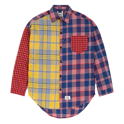 MULTI OVERSIZED CHECK SHIRTS RED