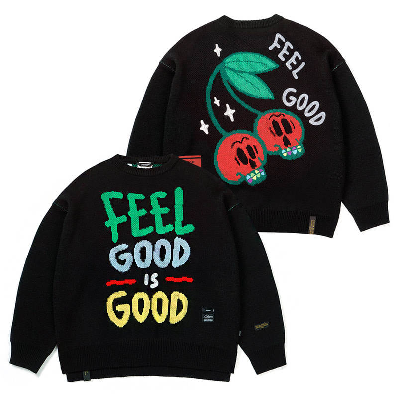 21 FEEL GOOD OVERSIZED KNIT SWEATER BLACK&amp;#65279;SOLD OUT