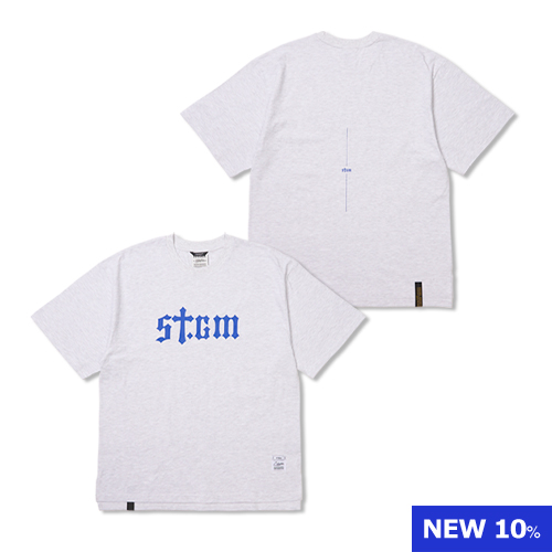 STGM Logo Oversized Short Sleeves T-Shirts White melange